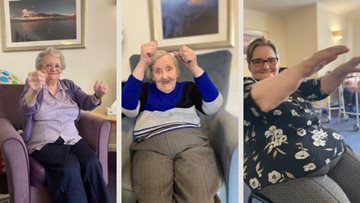 Virtual exercise class at Falkirk care home